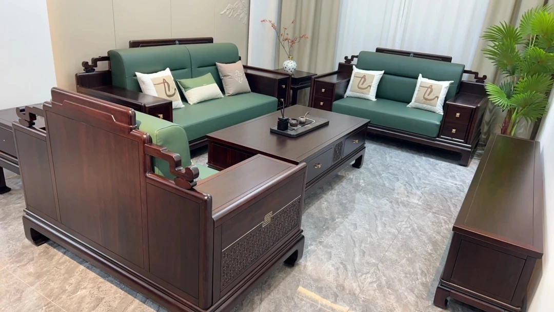 明式新古典沙发家具，茶几，电视柜客厅搭配沙发