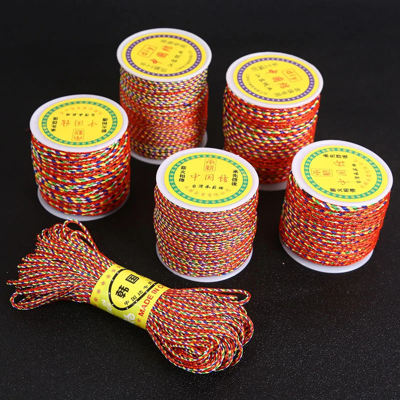 端午节五色线五彩绳立夏蛋袋蛋网手工编织彩色线红绳手链线挂件绳