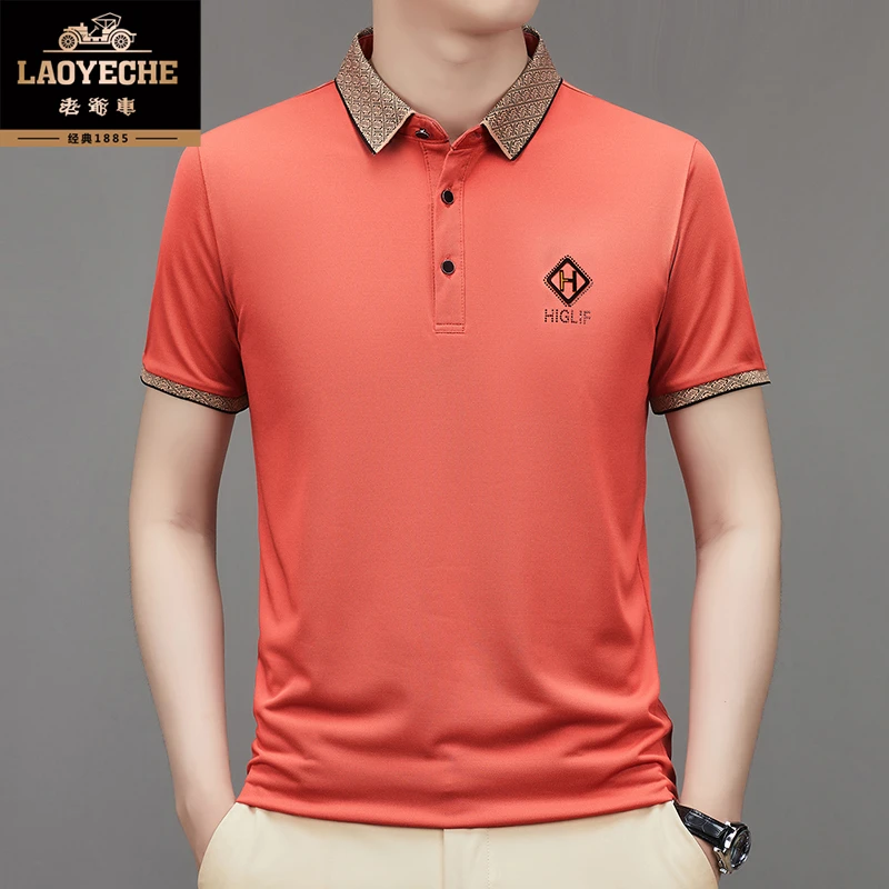 老爷车2023年夏季新款Polo衫男休闲商务男士T恤薄款短袖
