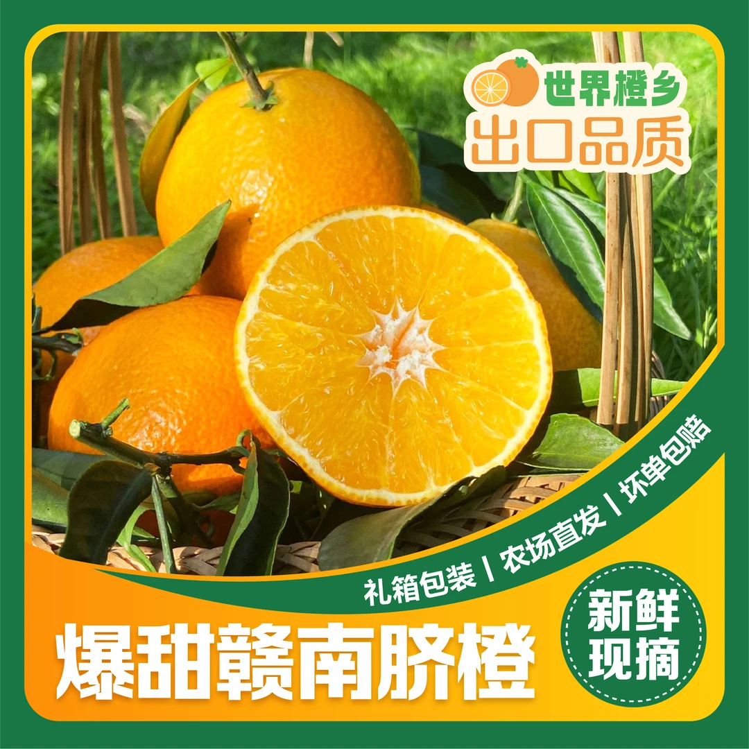 【京东包邮】大果现摘正宗赣南脐橙纽荷尔橙江西应季水果汁香甜多汁