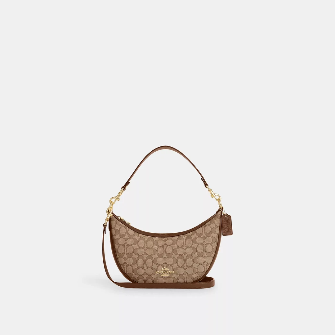 COACH/蔻驰Aira Shoulder Bag 26棕色月牙包CO997 IMVGB（26*11*8）