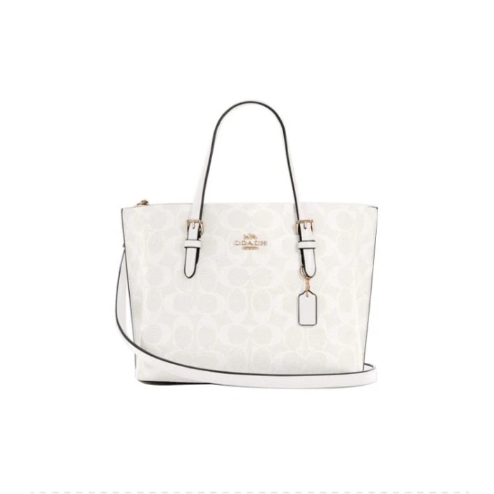 COACH/蔻驰Mollie25 白拼logo满印Tote包C4250 IMRFF（25*19*12）