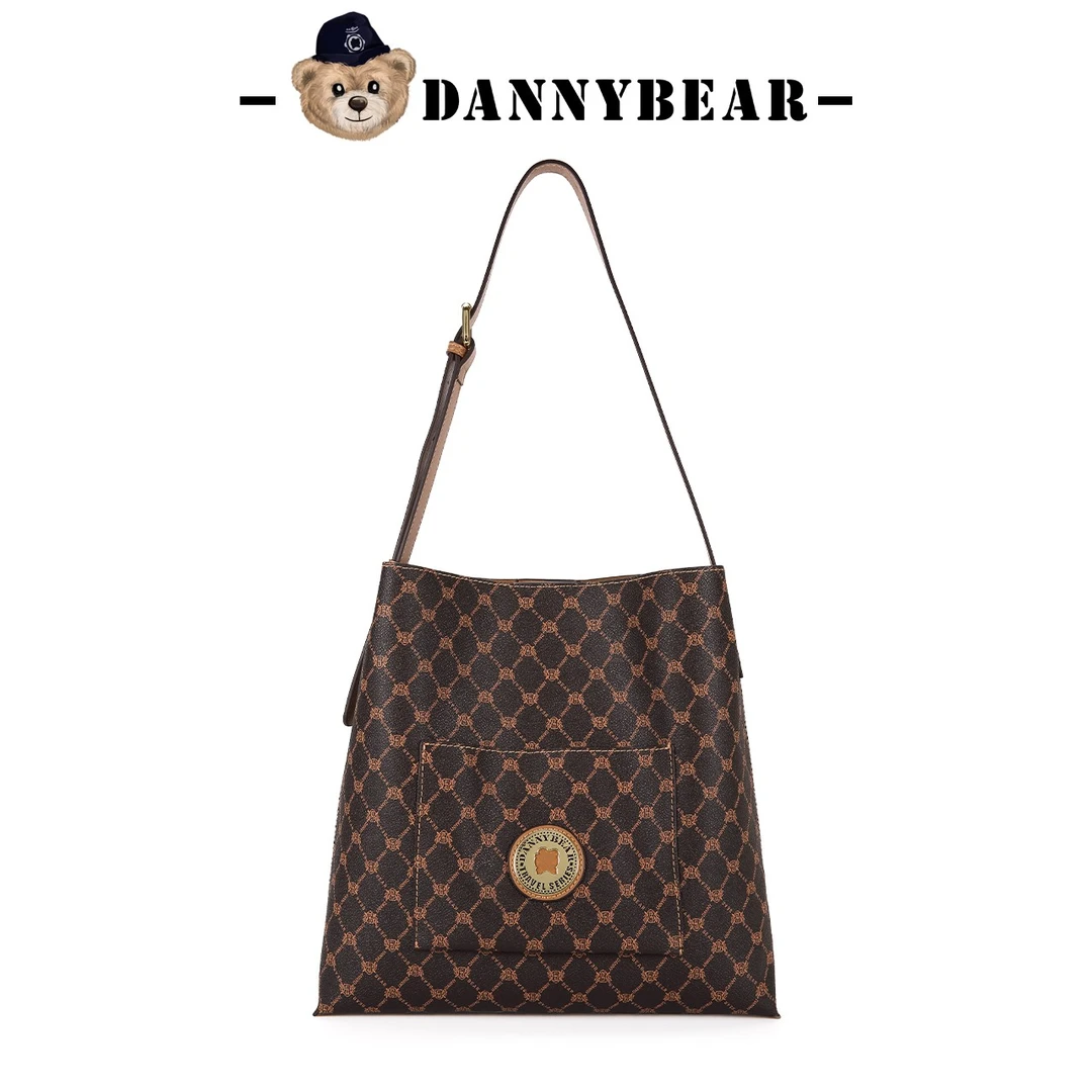 #S#Danny Bear/丹尼熊咖啡格仔熊系列女式斜挎包DKB2826013-009