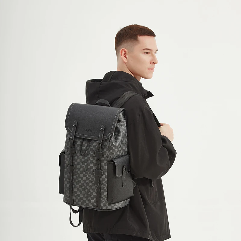 外星十字电脑背包潮牌笔记本双肩包商务出差旅游包防水书包正品