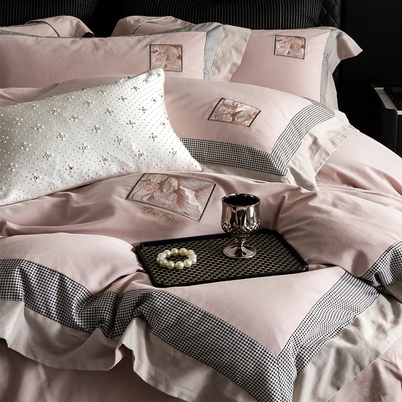 喜兹 迪亚兹 全棉磨毛四件套 全棉纯棉重工轻奢绣花网红款床品