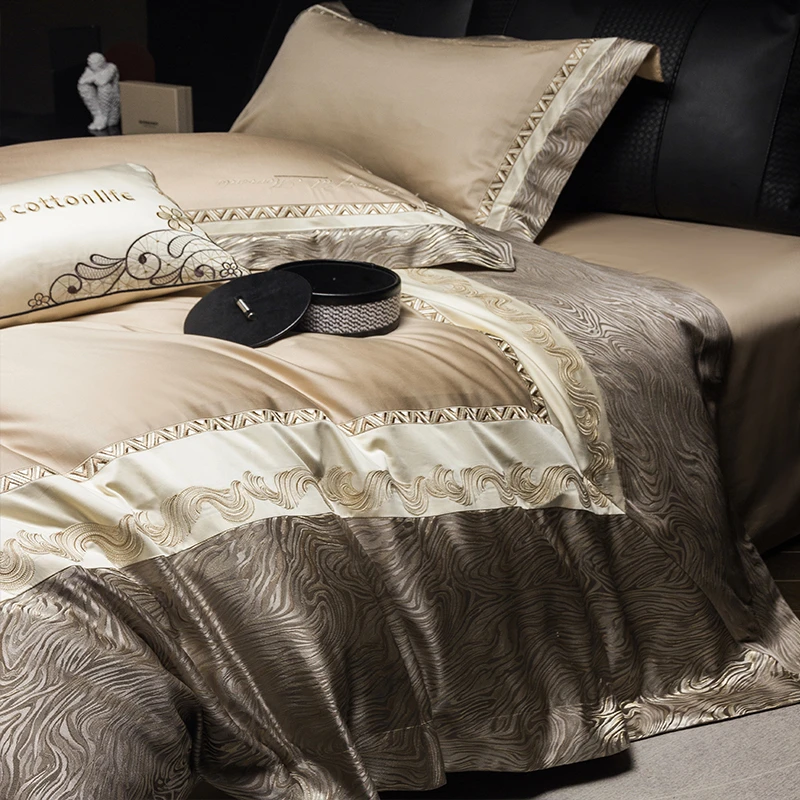 喜兹 杰斯 全棉纯棉四件套全棉纯棉高精密绣花 高档刺绣ins风床品