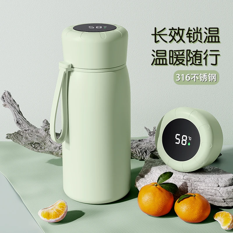 保温杯女生儿童水杯大容量高颜值学生316不锈钢显温女士杯子正品