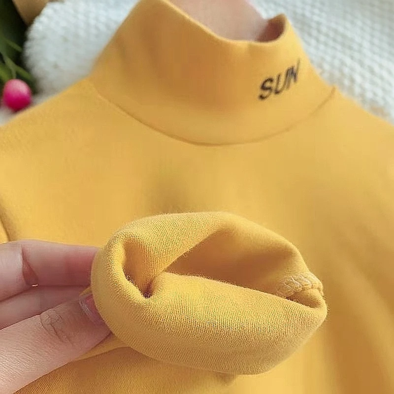 秋冬季半高领男童女童中大童儿童内搭保暖秋冬宝宝童装中领打底衫