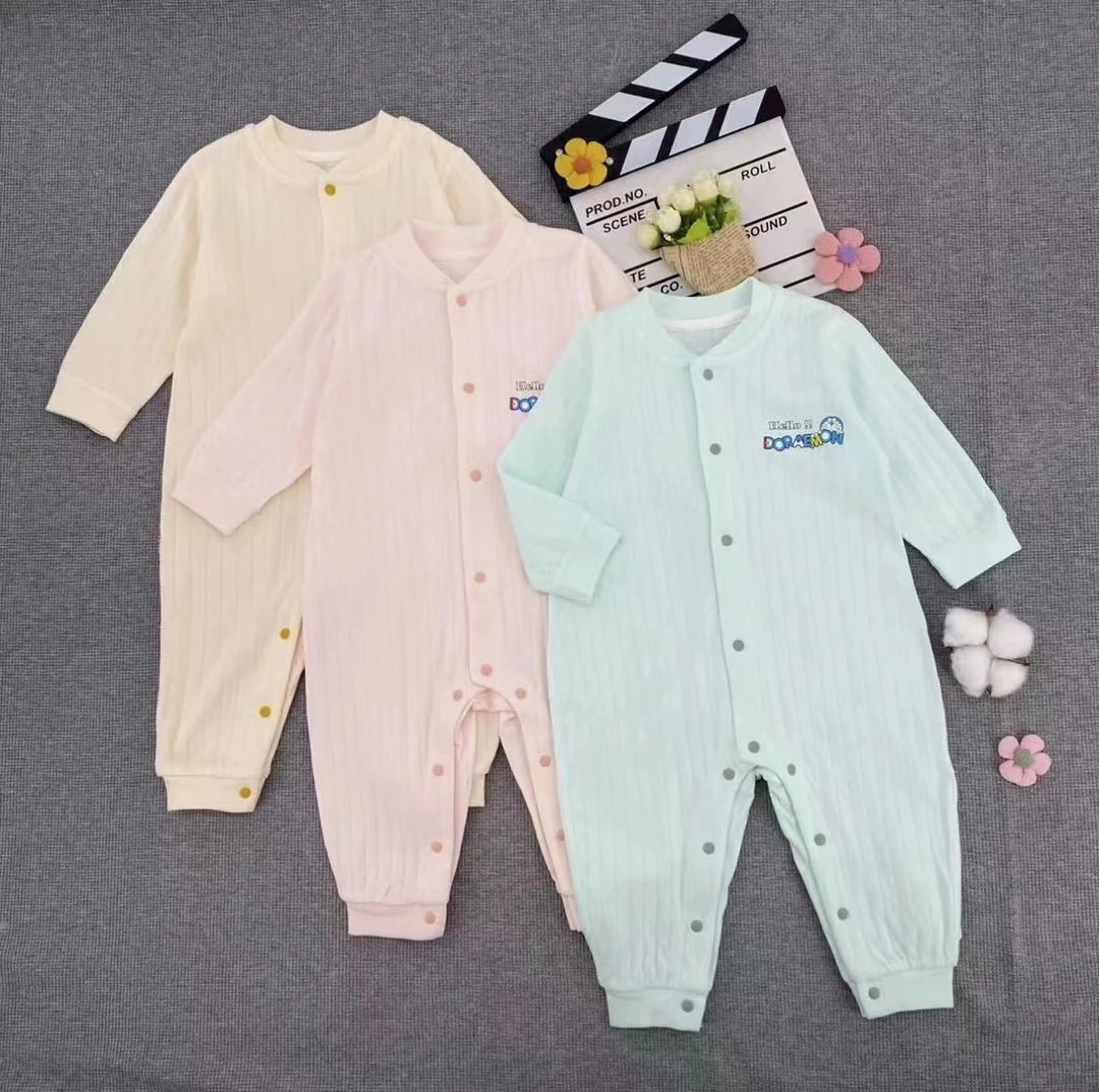 精品童装YG6628单层连体爬服春秋连体衣长袖纯棉简约中性卡通常规
