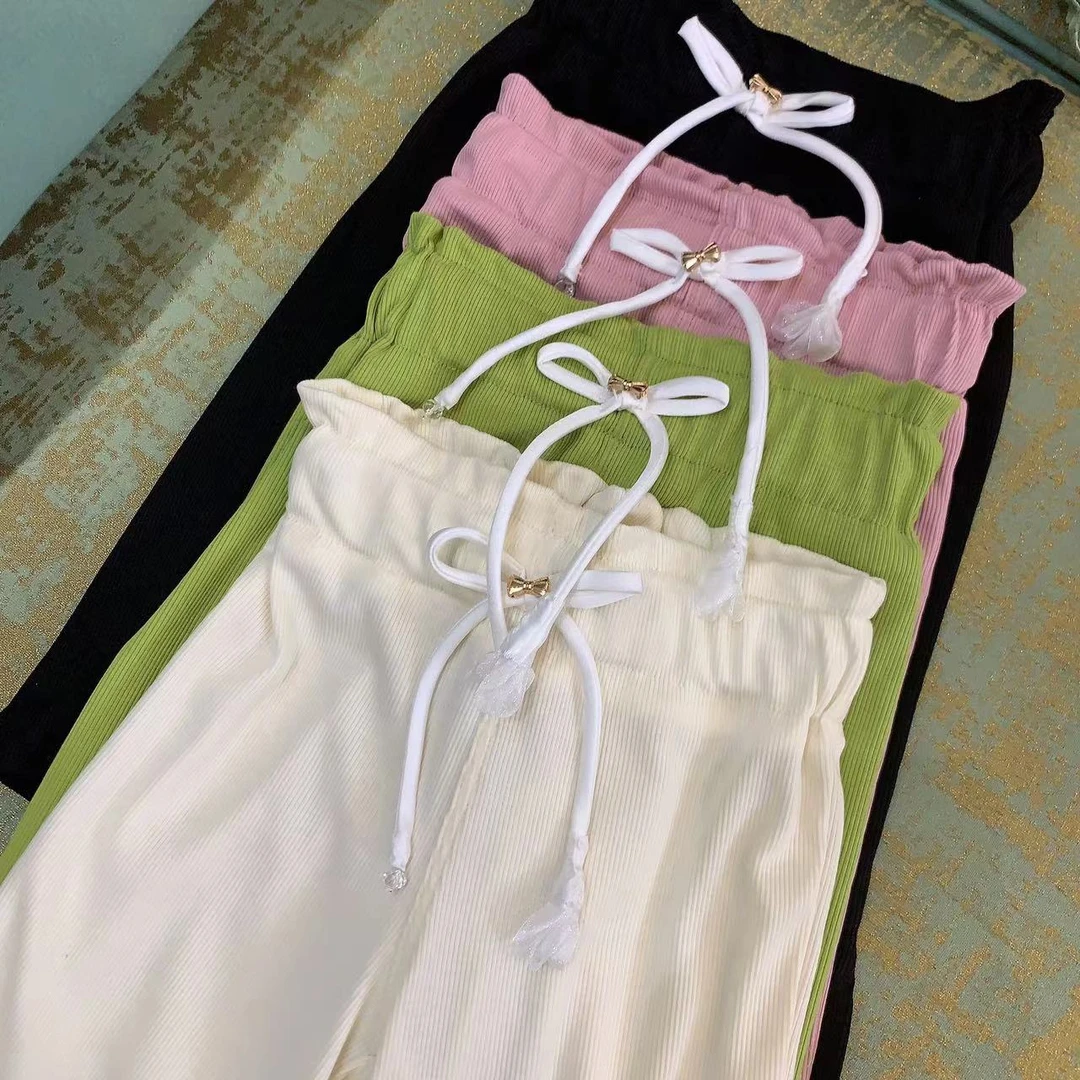 婴格朗迪K4显瘦运动舒适百搭夏季假抽绳透气简约潮流纯色休闲裤