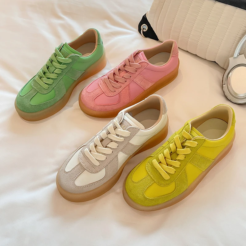 鞋子女百搭厚底德训鞋复古马吉拉阿甘板鞋CQ-Y3028