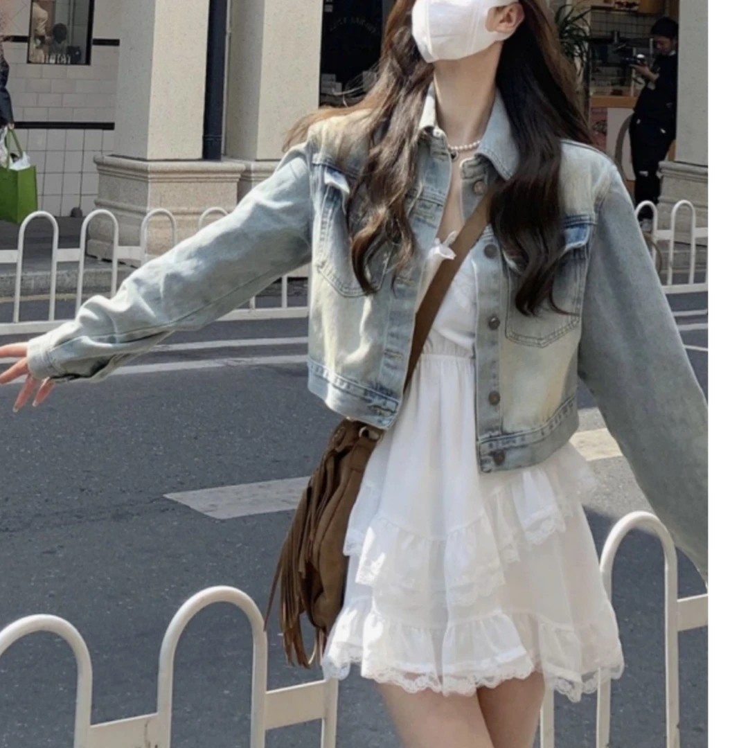 李李家2024春秋款韩版牛仔外套（微瑕）