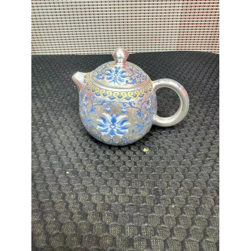 裕彩堂银上作画龙蛋银壶2509