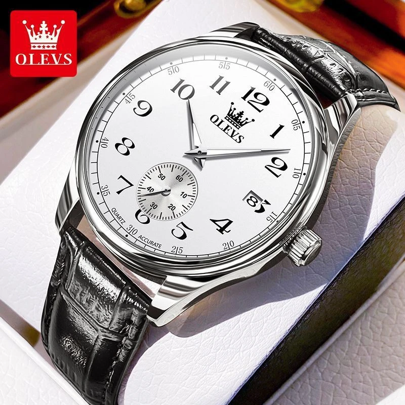 瑞士认证正品牌大数字男士手表夜光防水简约时尚石英男表中老年人