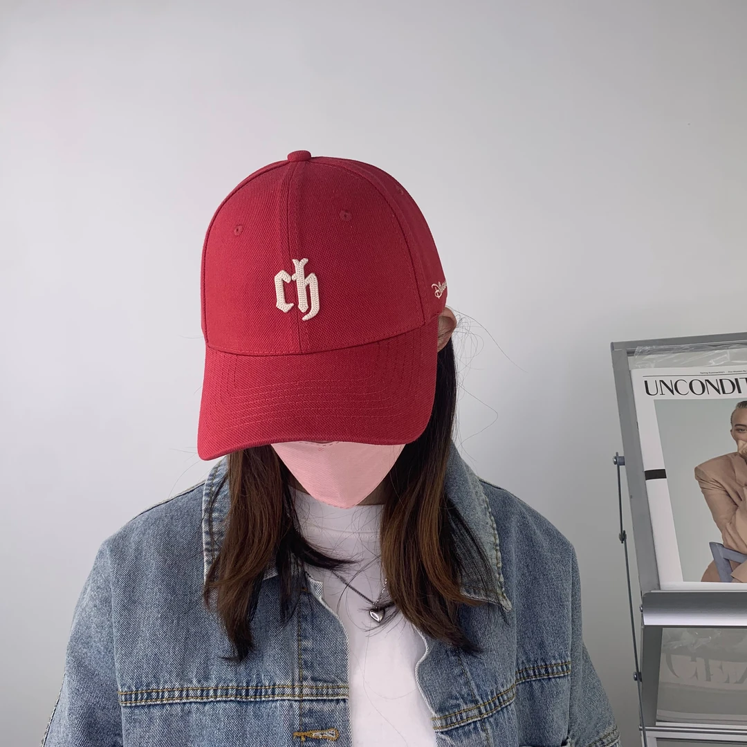【专柜款】2023韩版东大门设计师新款CH艺术字刺绣高品质棒球帽