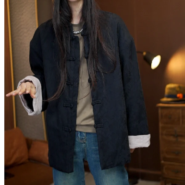 新款中山装古风中国风棉服