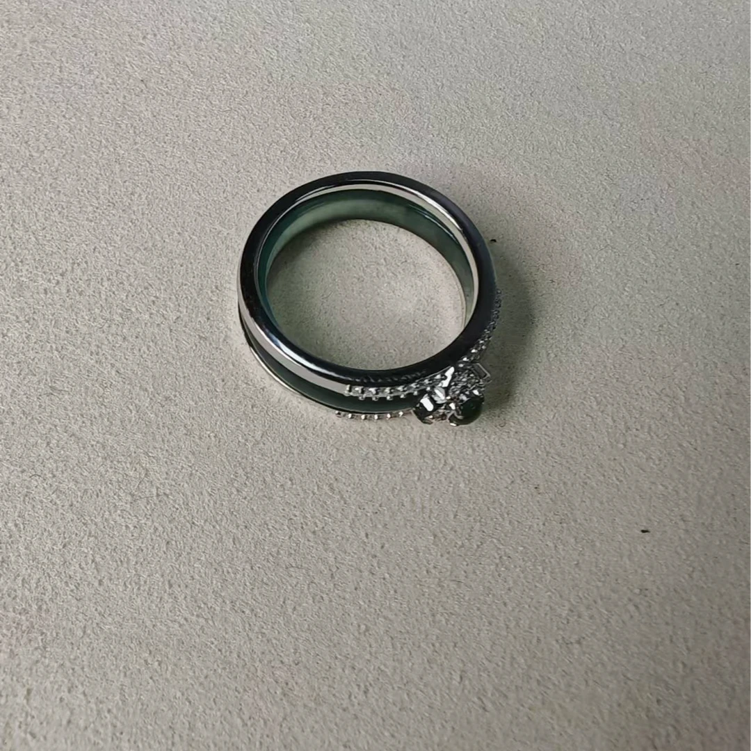 【珠宝童掌柜】S925银镶嵌翡翠戒圈