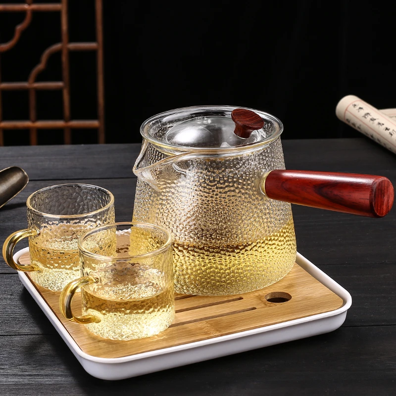 玻璃茶壶木把耐高温过滤电陶炉煮茶家用茶水分离泡茶单壶茶具套装