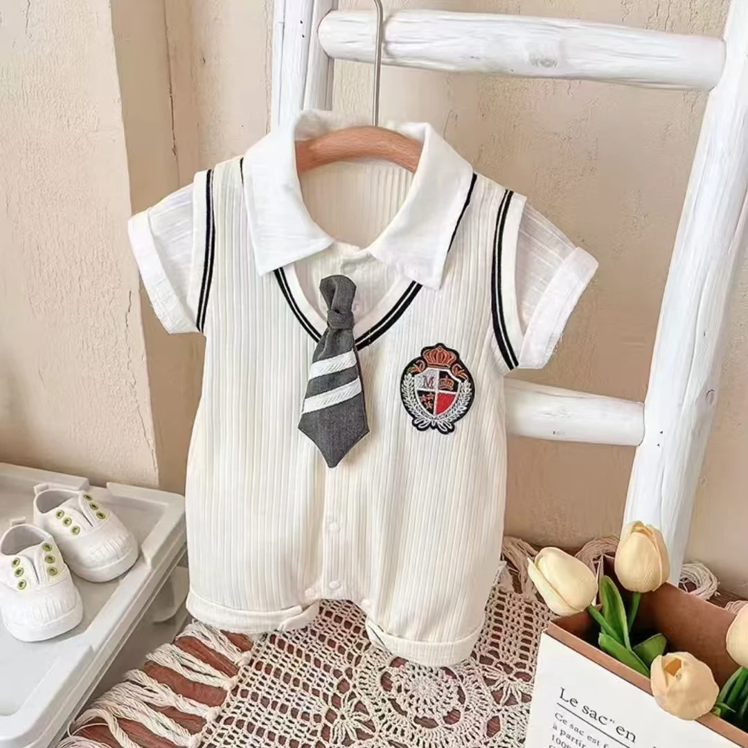 卡通夏装婴儿夏天薄款连体衣宝宝纯棉直播衣服专用儿童夏款洋气