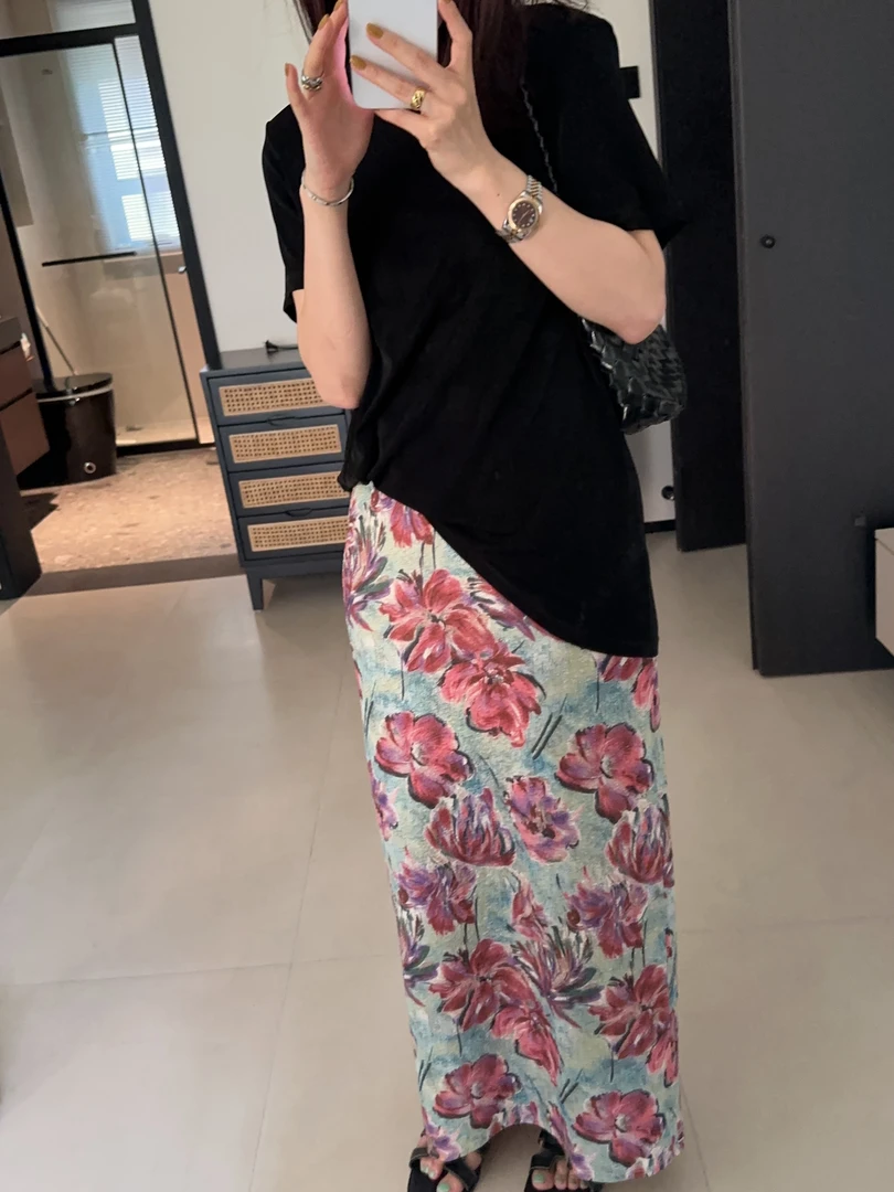 ［IAMMEIYA］-氛围感开叉半身花裙2198