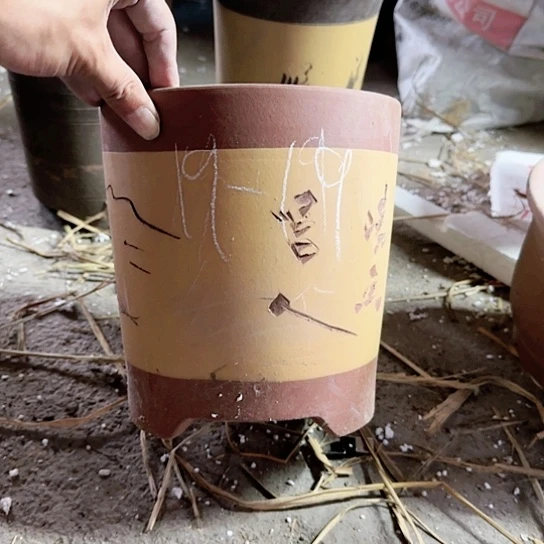 紫砂宜兴紫砂花盆源头工厂