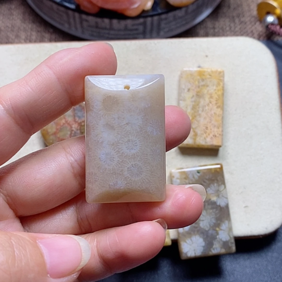 【闪购商品】硅化珊瑚(珊瑚玉)颈饰未镶嵌见*
