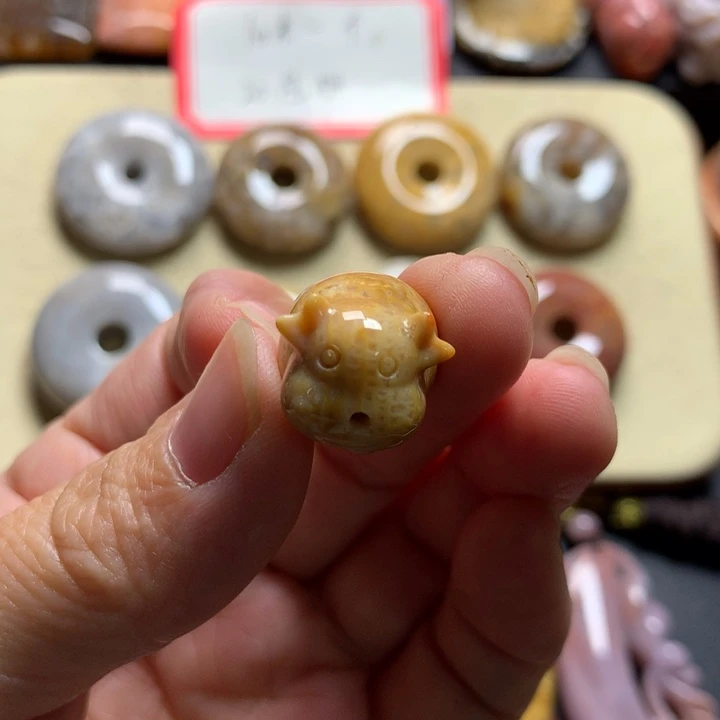 硅化珊瑚(珊瑚玉)颈饰未镶嵌久*