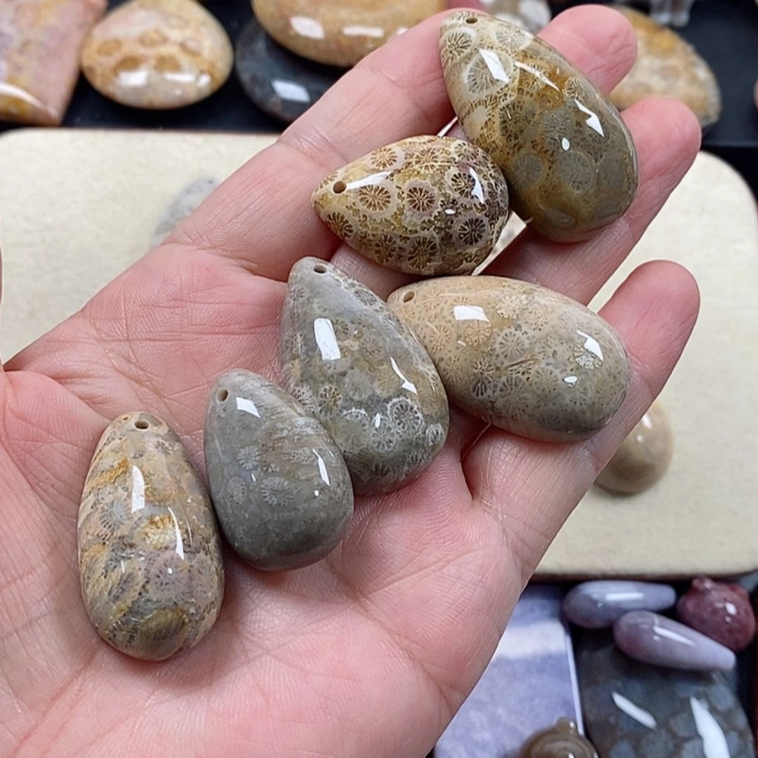 【闪购商品】硅化珊瑚(珊瑚玉)颈饰未镶嵌银**子