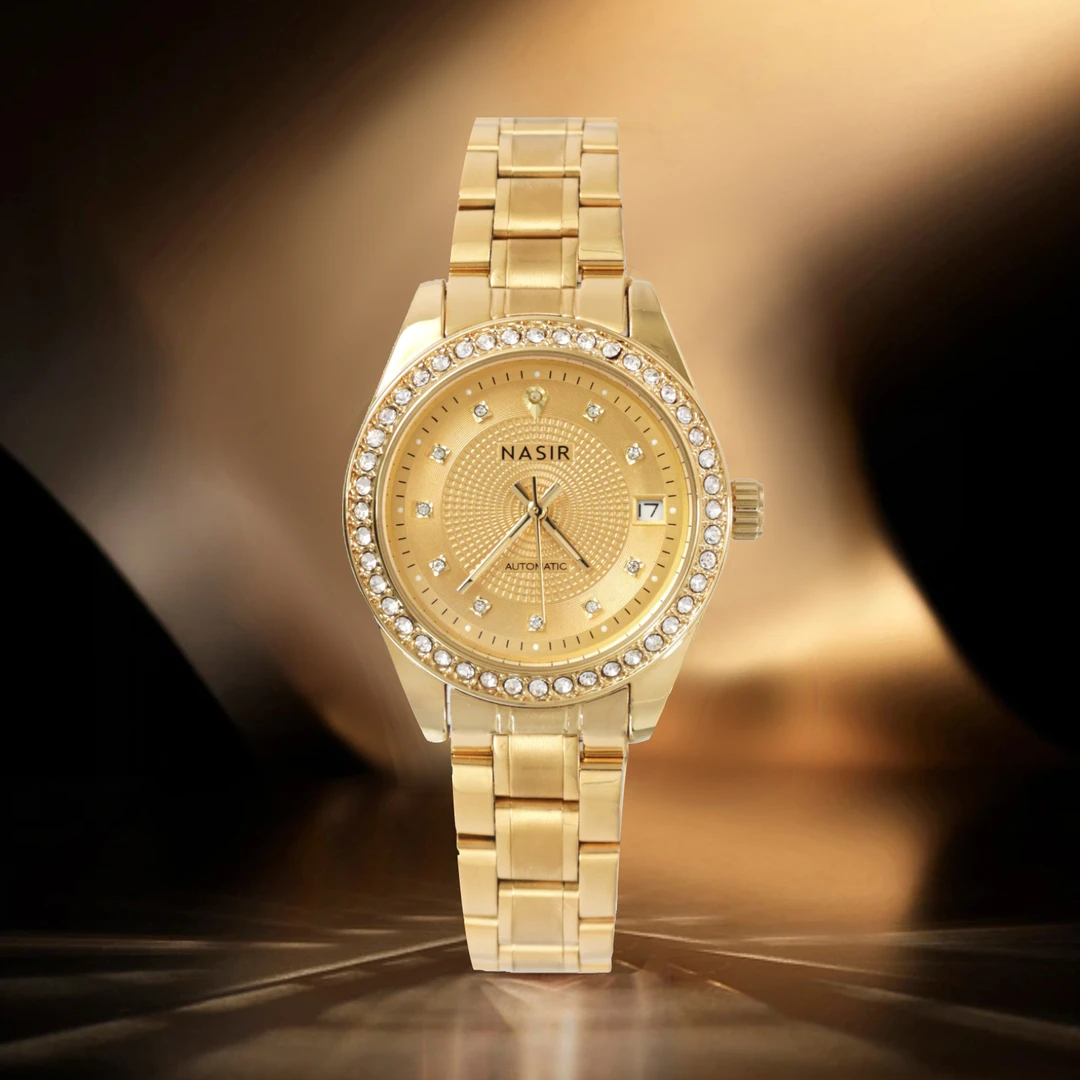 【奢品家】NASIR真金真钻女款手表新款轻奢百搭腕表-R838