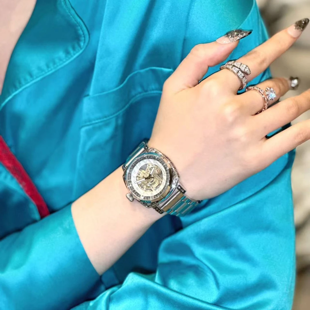 NASIR【克拉】【雅典时光】镶钻轻奢高级感全自动机械表-88032