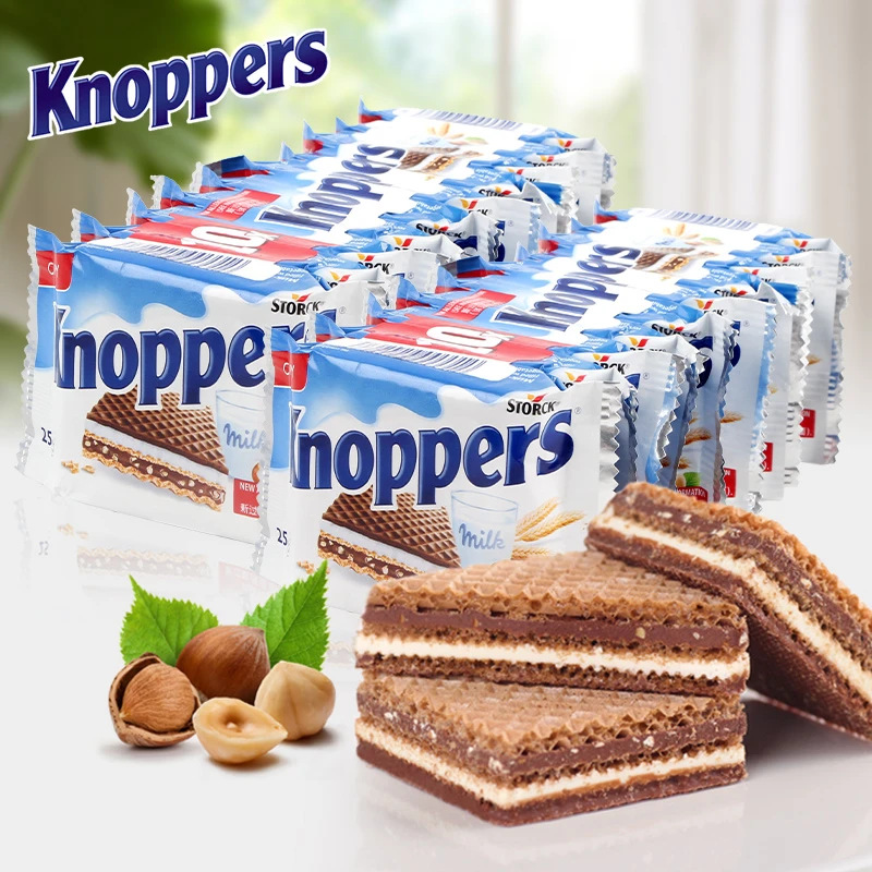 德国knop诺pers五帕斯层牛奶榛子夹心巧克力威化饼干进口零食宿舍