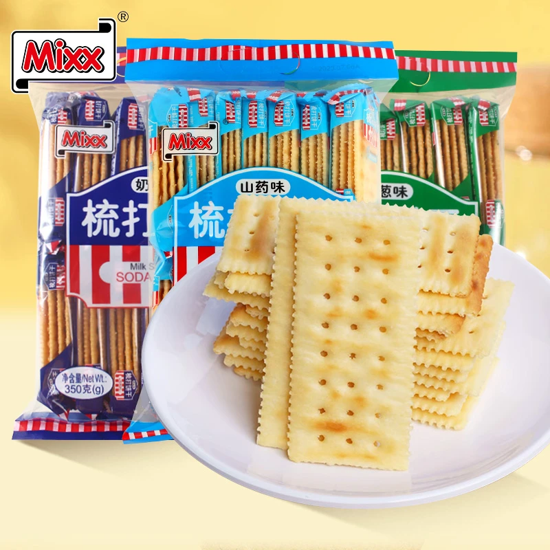mixx麦咔斯苏打饼干山药香葱奶盐孕妇充饥解馋韧性饼干350g袋装