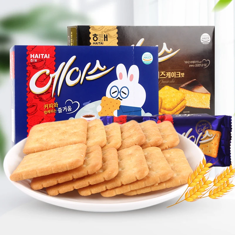 韩国海太牌ACE饼干小苏打咸味饼干梳打芝士原装进口盒装香味酥脆