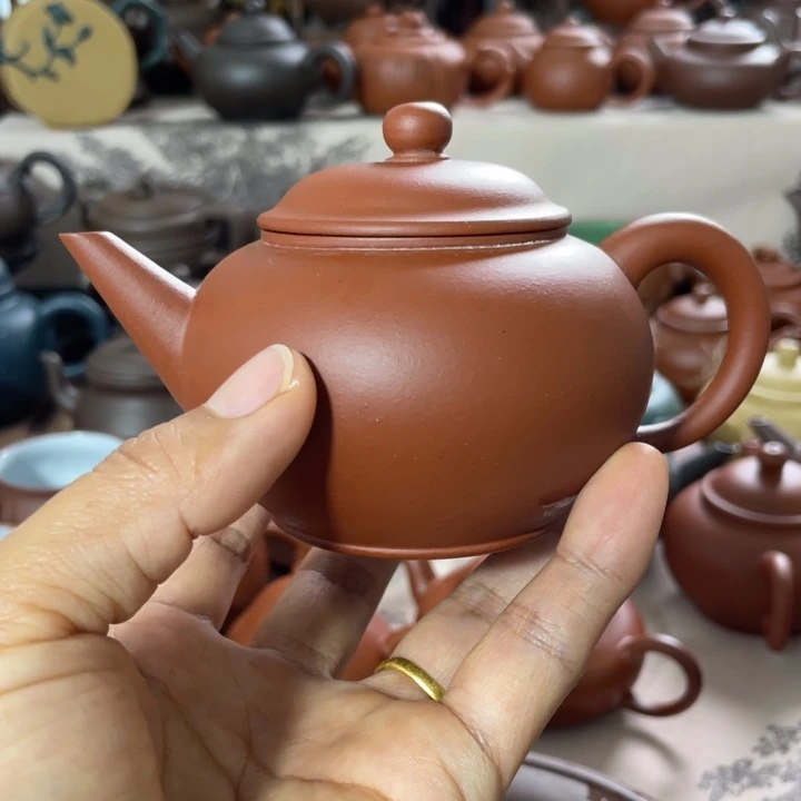 紫砂茶壶红泥水平
