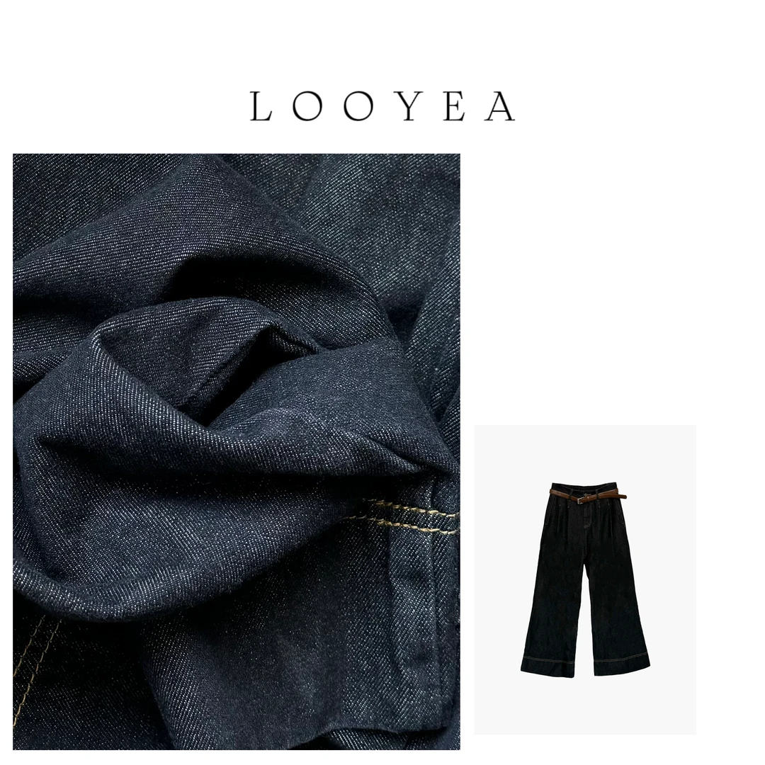 【男友裤3.0版】LOOYEA 复古高级时尚直筒显瘦牛仔裤 6894
