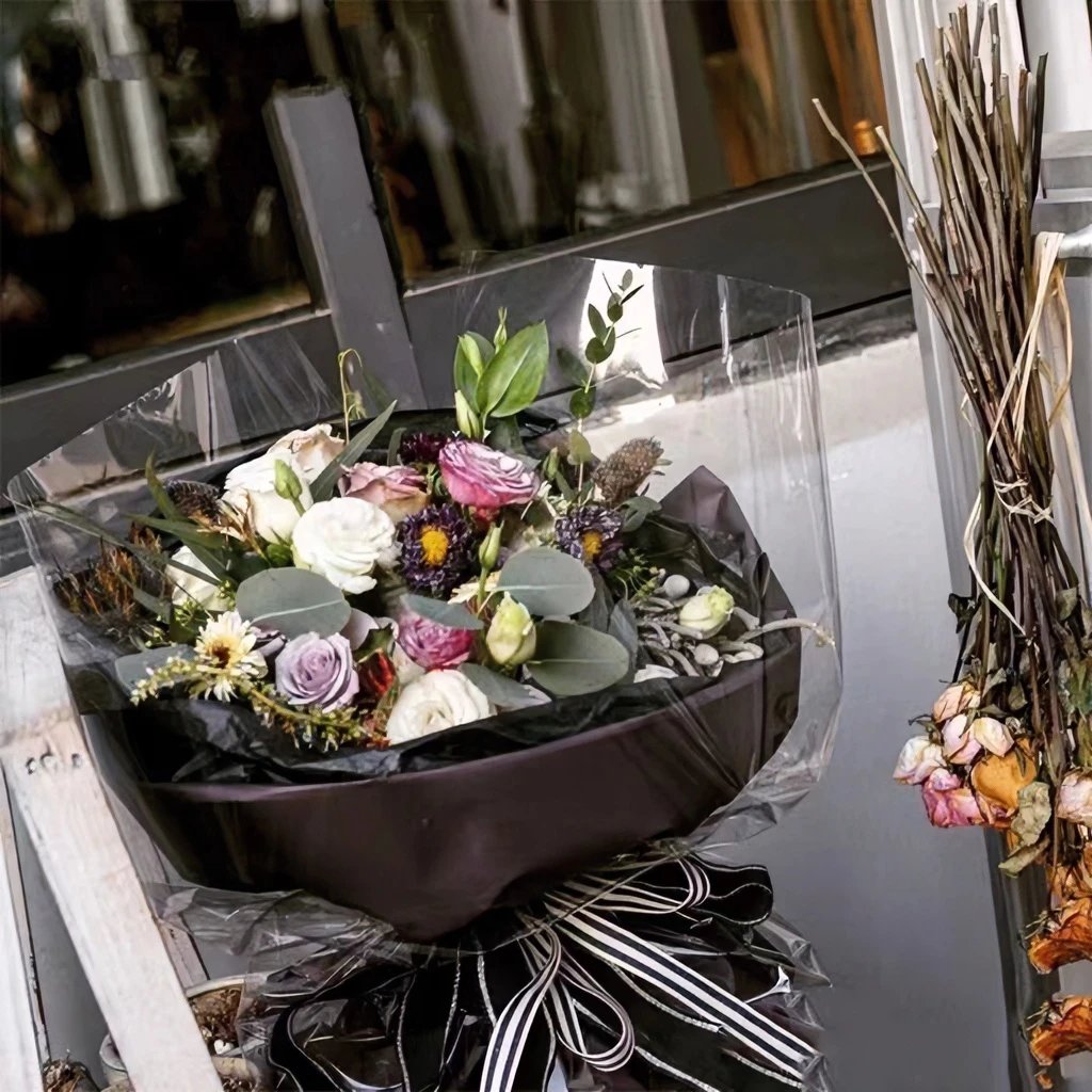 【花时专享】透明色卷50mopp膜花艺保水花艺包装材料