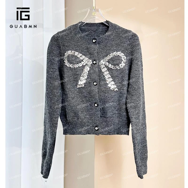 GUABMN2025夏季新款小香风长袖套头针织套衫3573