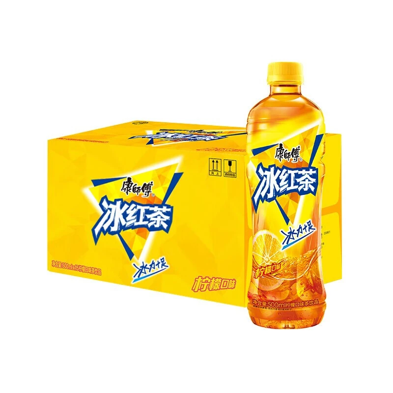 康师傅经典冰红茶500ml*15瓶解腻饮料pc清凉柠檬果味整箱饮品