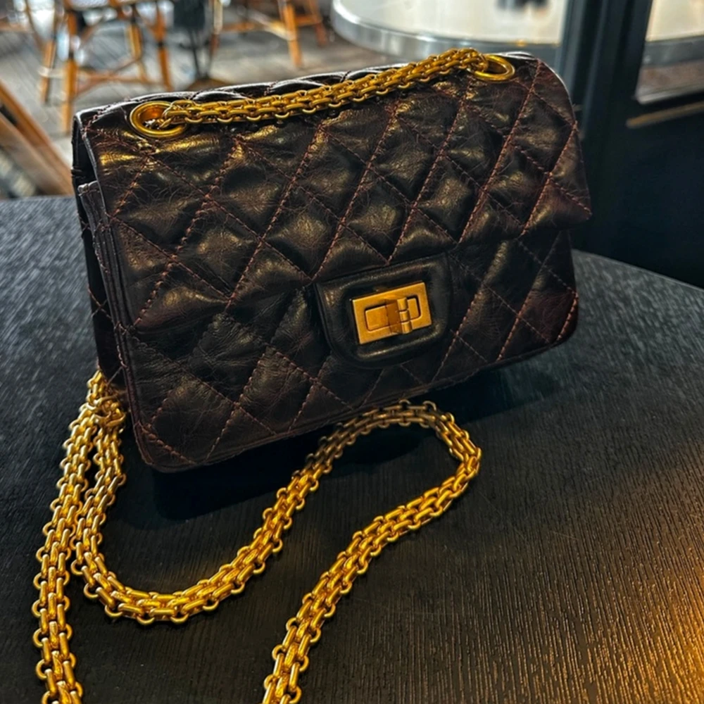 【叭哒不惑】 小香包 牛皮内里羊 皮时尚休闲女士斜挎包包