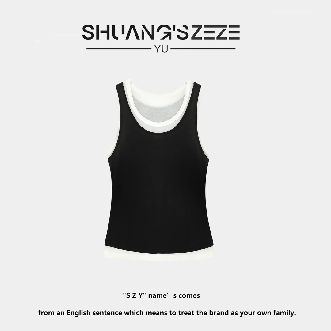 Shuang's Zeze Yü 美式羊毛天丝真两件百搭背心 YF823253