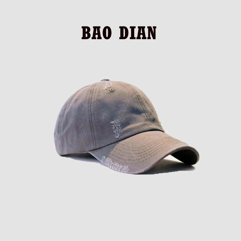 SZY 【海豚灰】小众设计师水洗做旧棒球帽显脸小男女通用 YFBQ32443