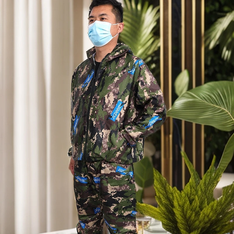 防护服裤子耐磨防尘防静电宽松连帽男女通用防水防灰尘