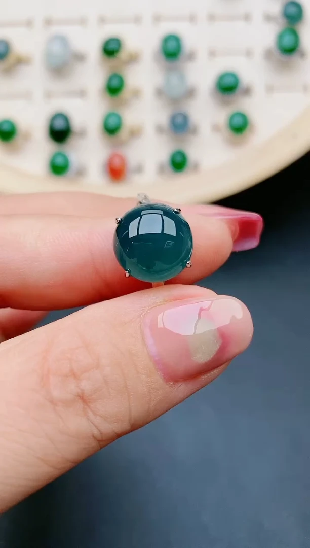 【闪购商品】翡翠戒指银S925镶嵌213221