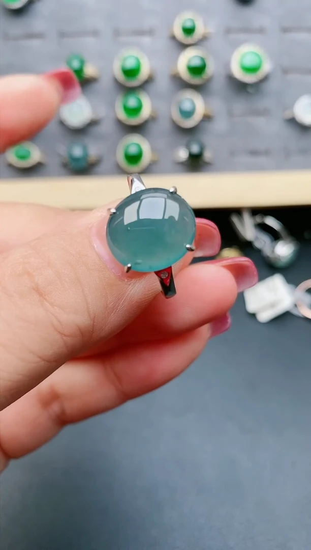 【闪购商品】翡翠戒指银S925镶嵌32131