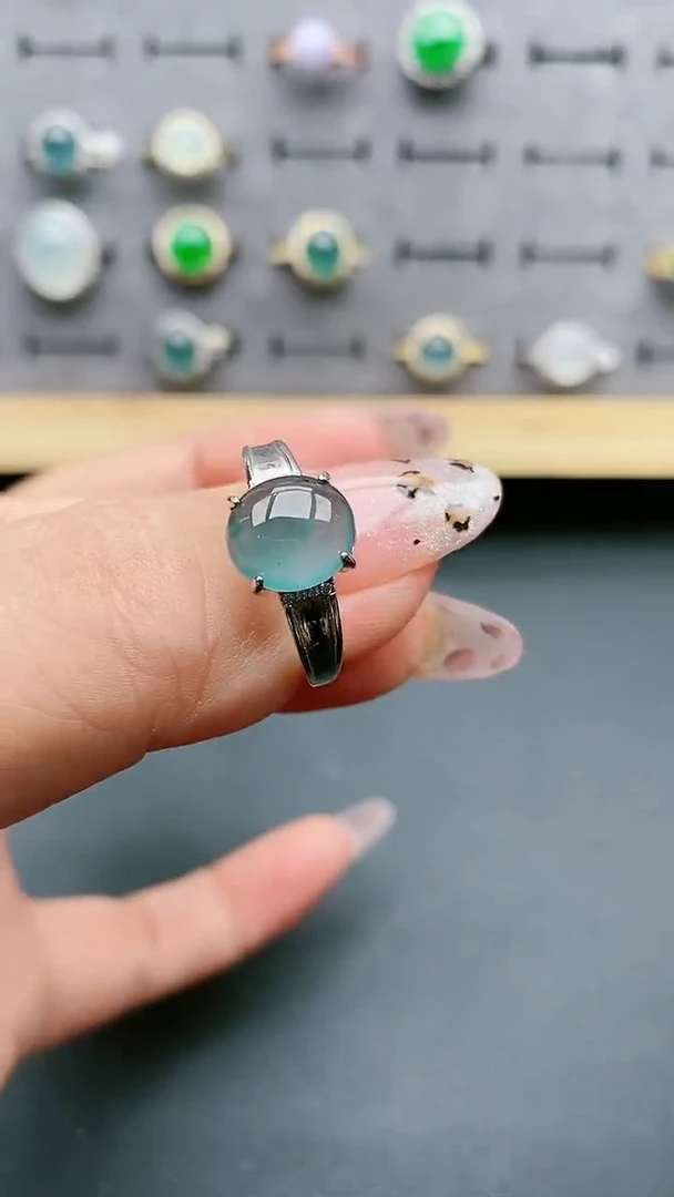 【闪购商品】翡翠戒指银S925镶嵌50800
