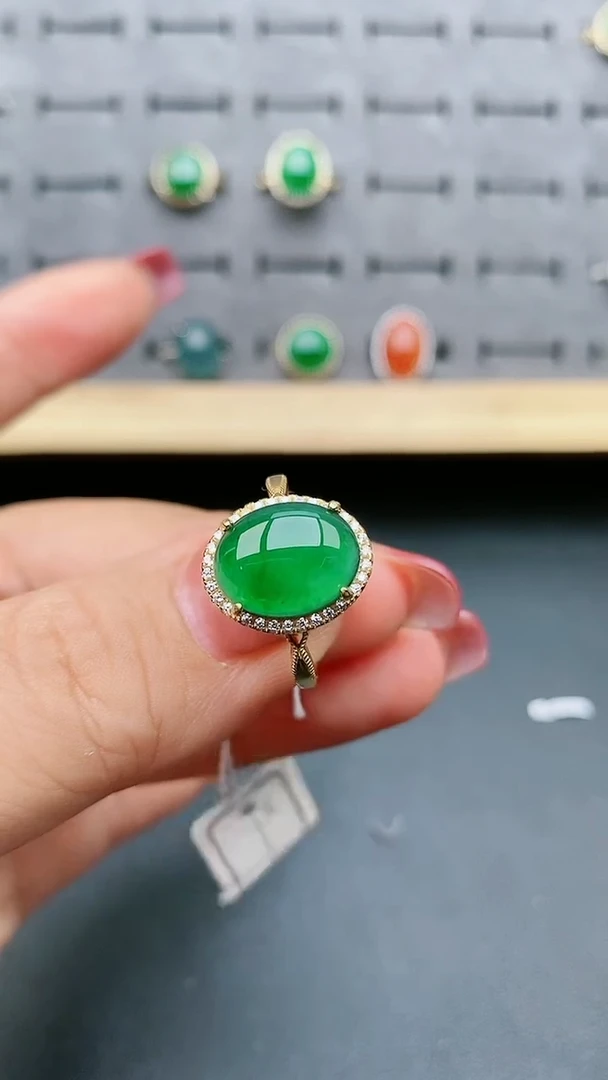 【闪购商品】翡翠戒指银S925镶嵌321312