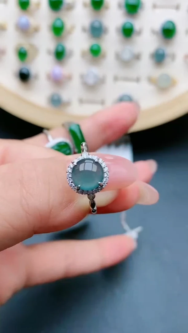 【闪购商品】翡翠戒指银S925镶嵌21321