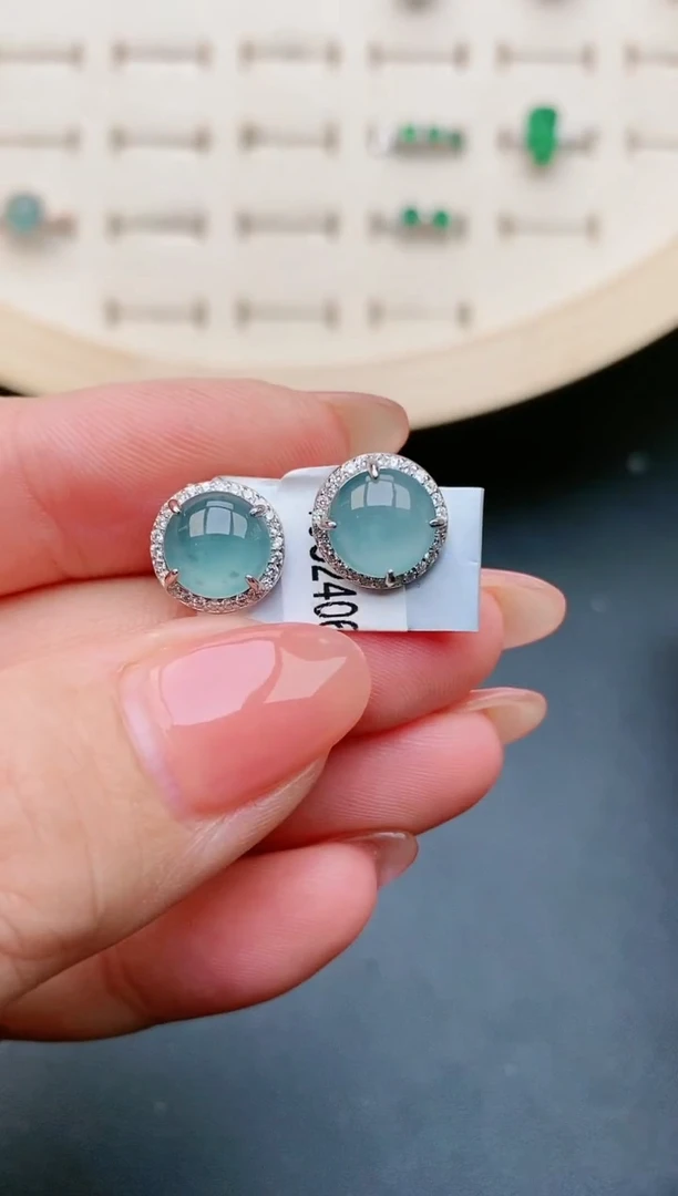 【闪购商品】翡翠耳饰银S925镶嵌321321