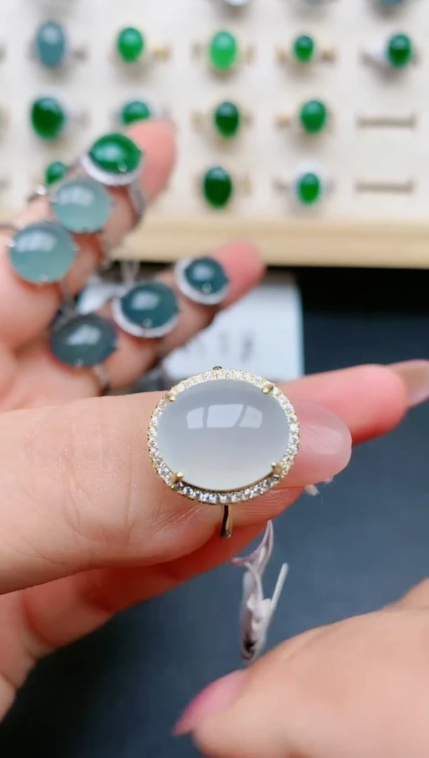 【闪购商品】翡翠戒指银S925镶嵌508050