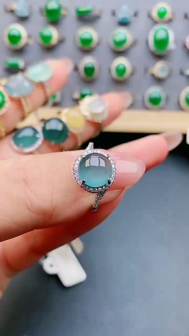 【闪购商品】翡翠戒指银S925镶嵌32121